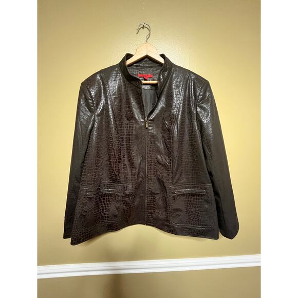 Joni B Size 2 X Women’s Faux Alligator Skin Jacket - Picture 1 of 9